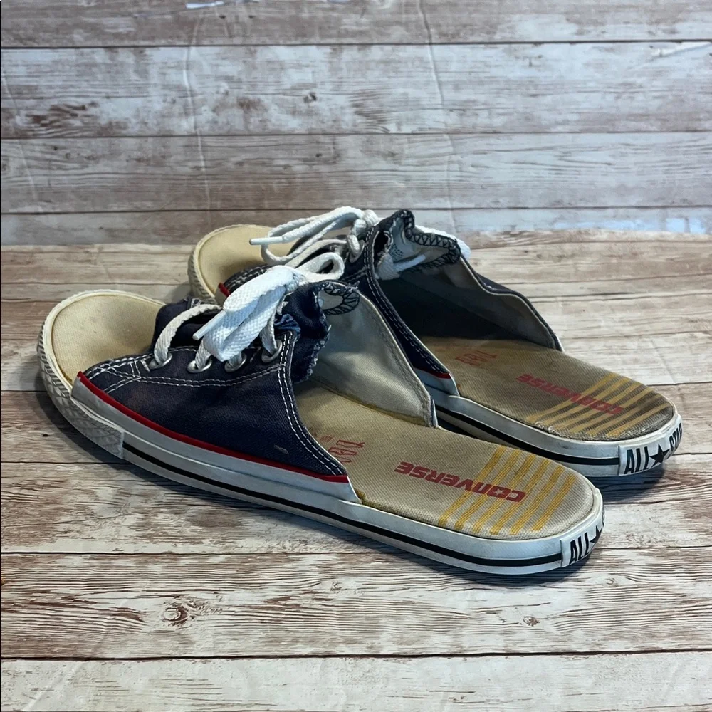 Vintage Converse Cutaway Navy and Red Slide Sneakers Size 10 W / 8 M - Picture 6 of 12